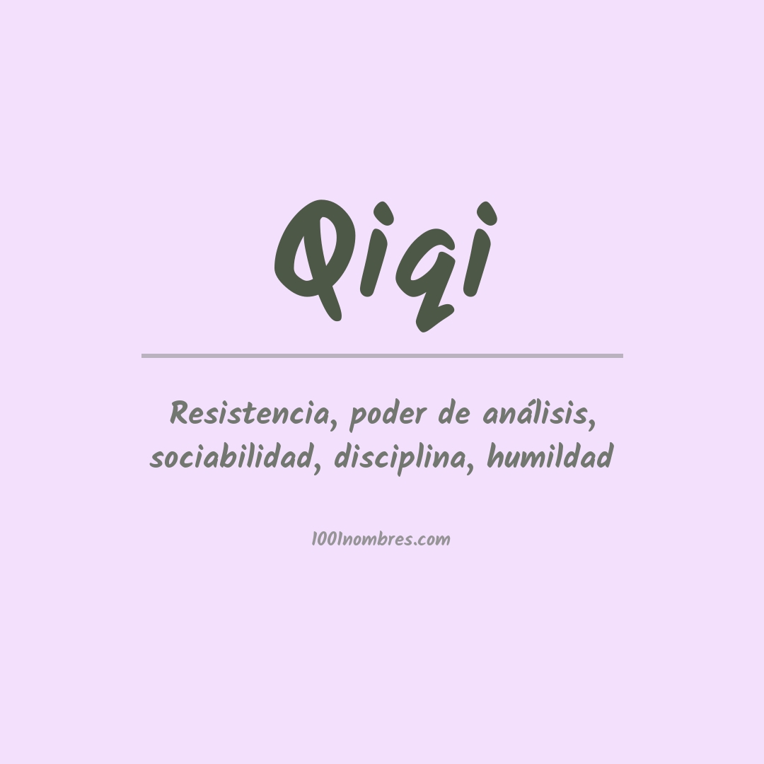 Significado del nombre Qiqi