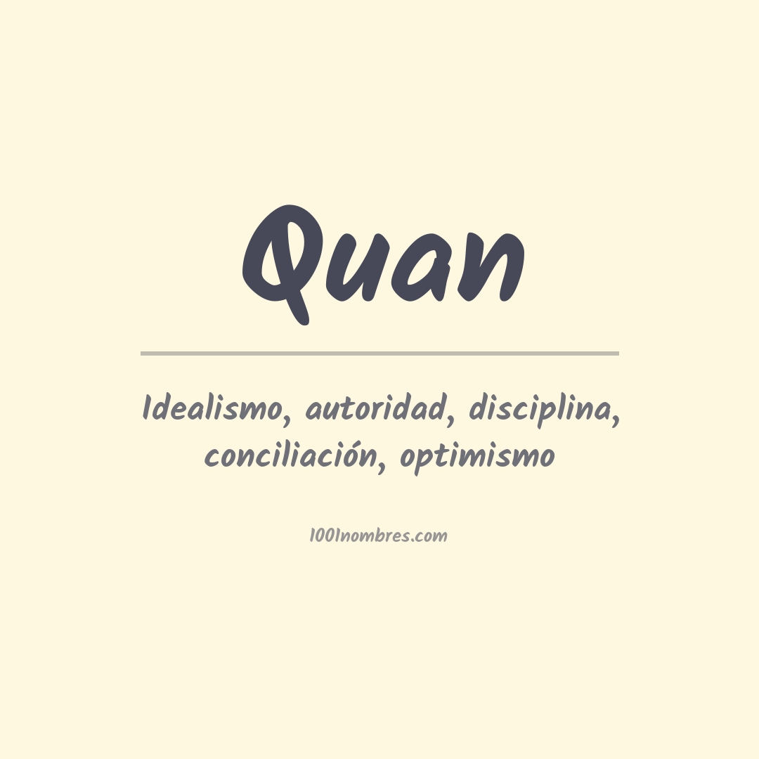 Significado del nombre Quan