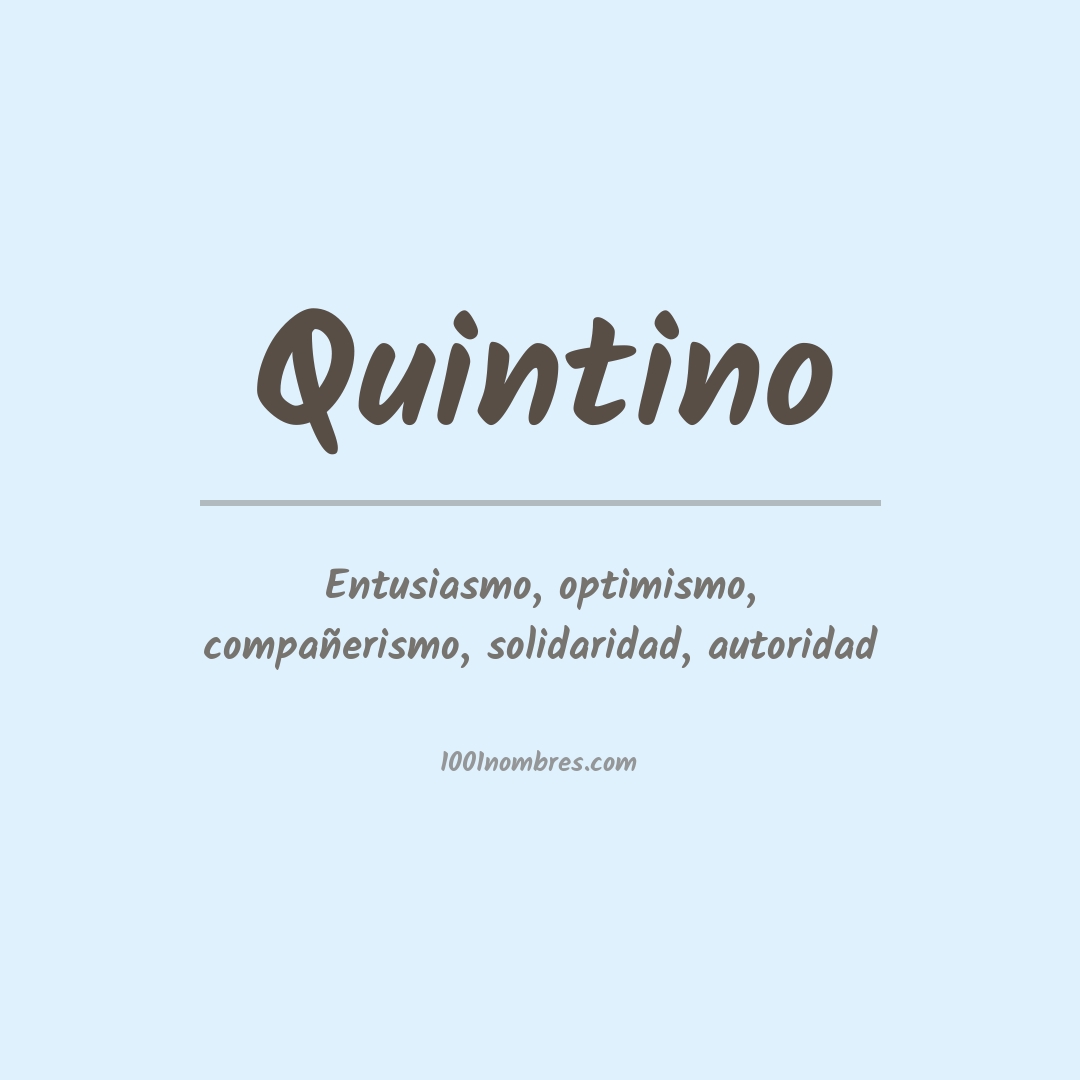 Significado del nombre Quintino