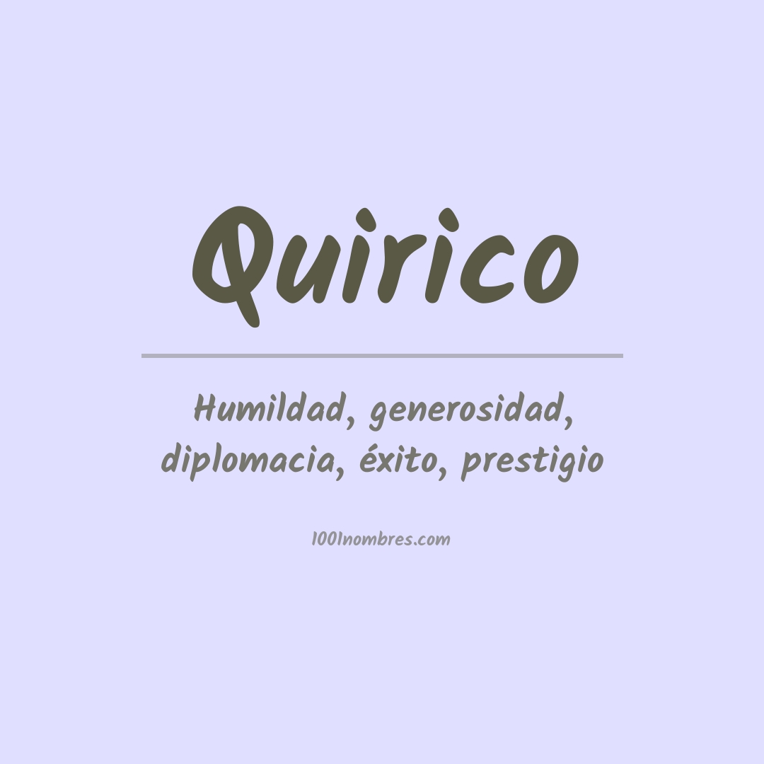 Significado del nombre Quirico