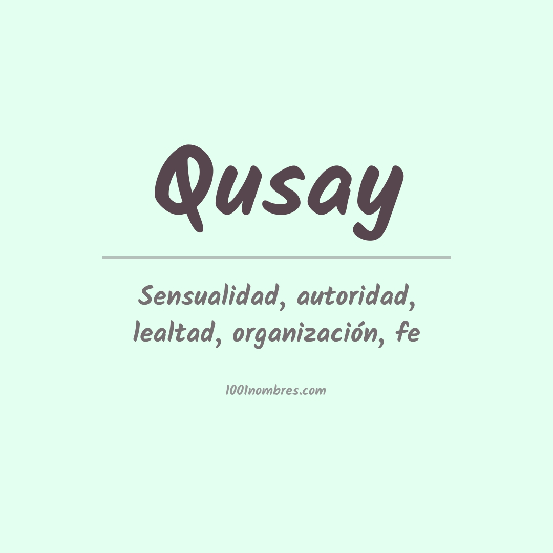 Significado del nombre Qusay Significado del nombre Qusay