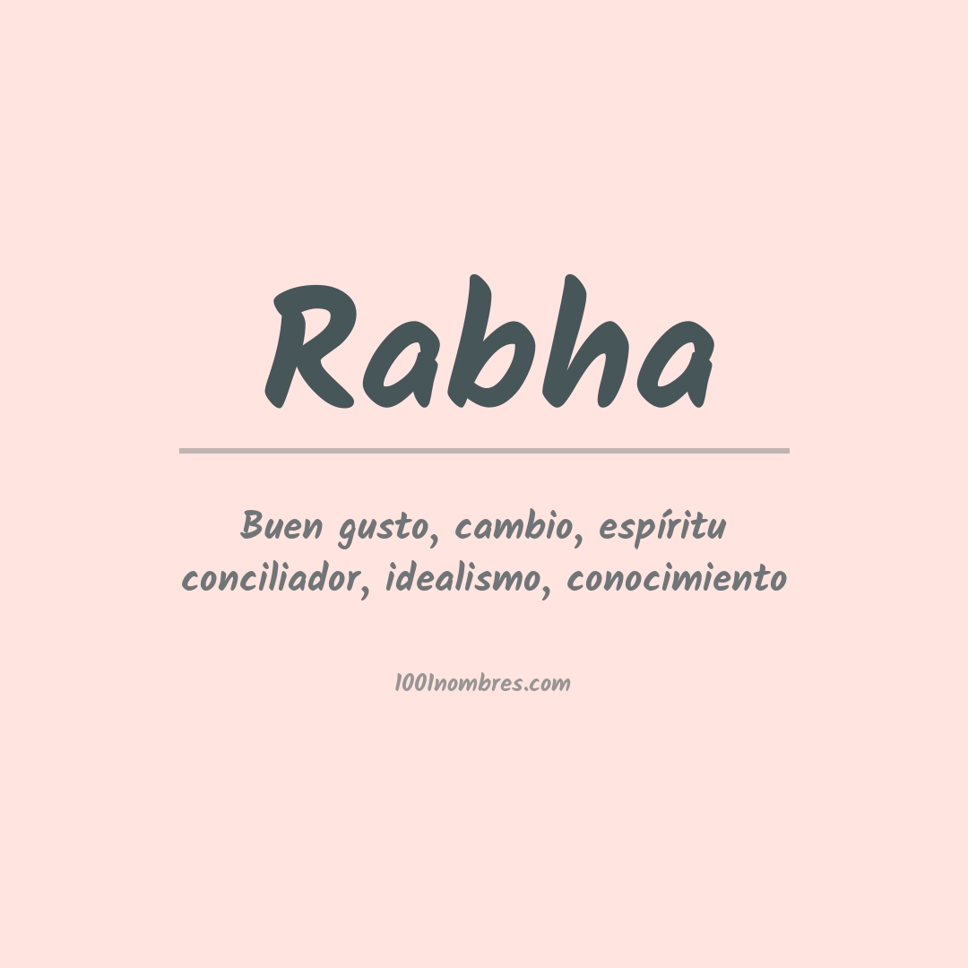 Significado del nombre Rabha