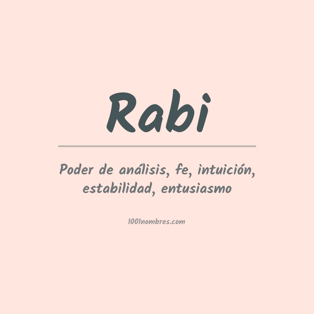 Significado del nombre Rabi