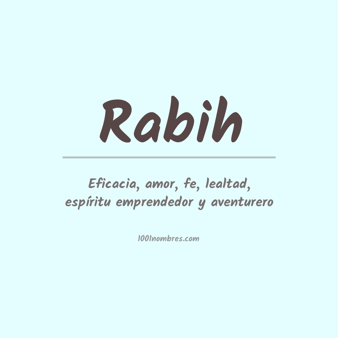 Significado del nombre Rabih