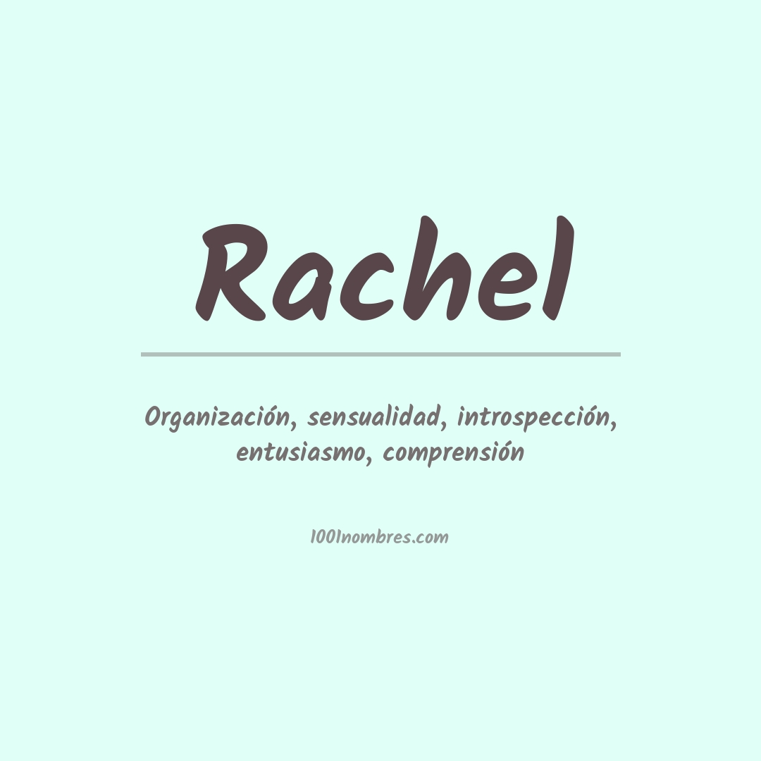Significado del nombre Rachel