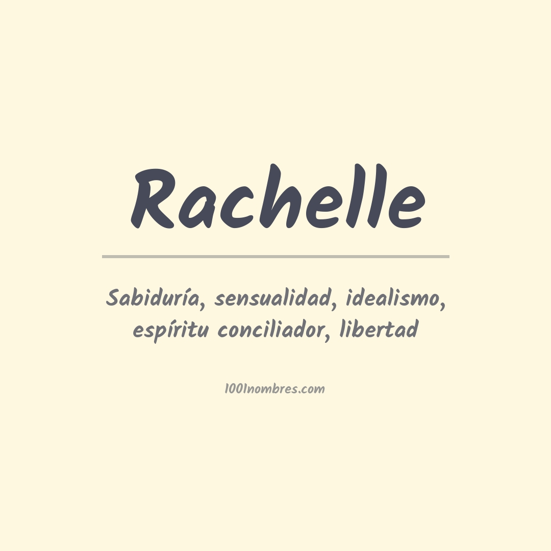 Significado del nombre Rachelle