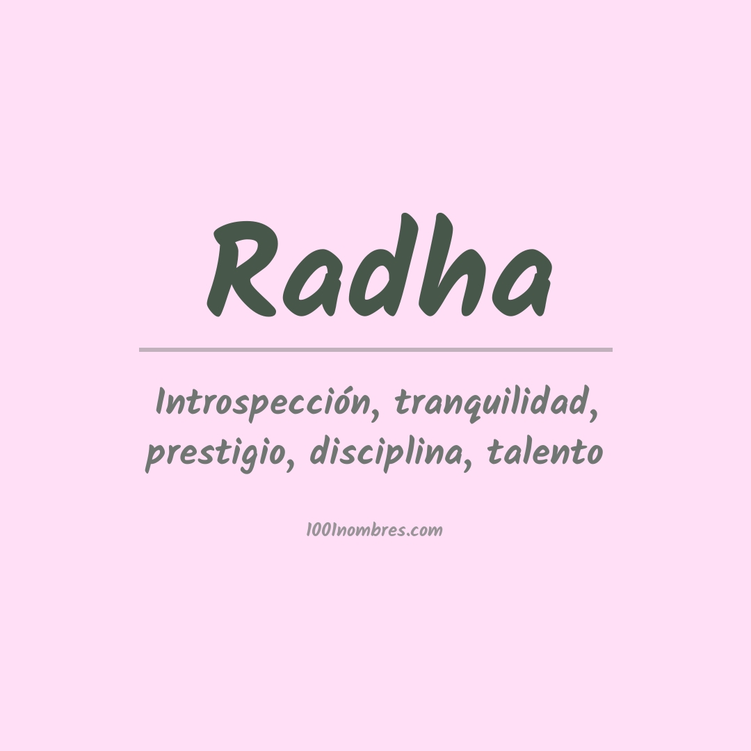 Significado del nombre Radha