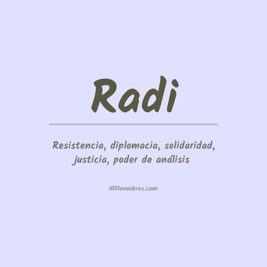 Significado del nombre Radi