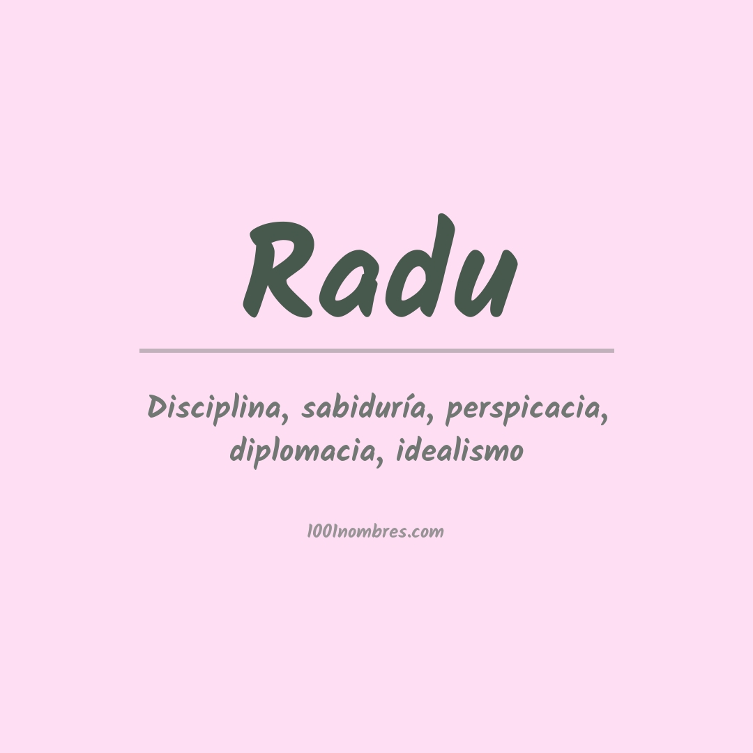 Significado del nombre Radu Significado del nombre Radu