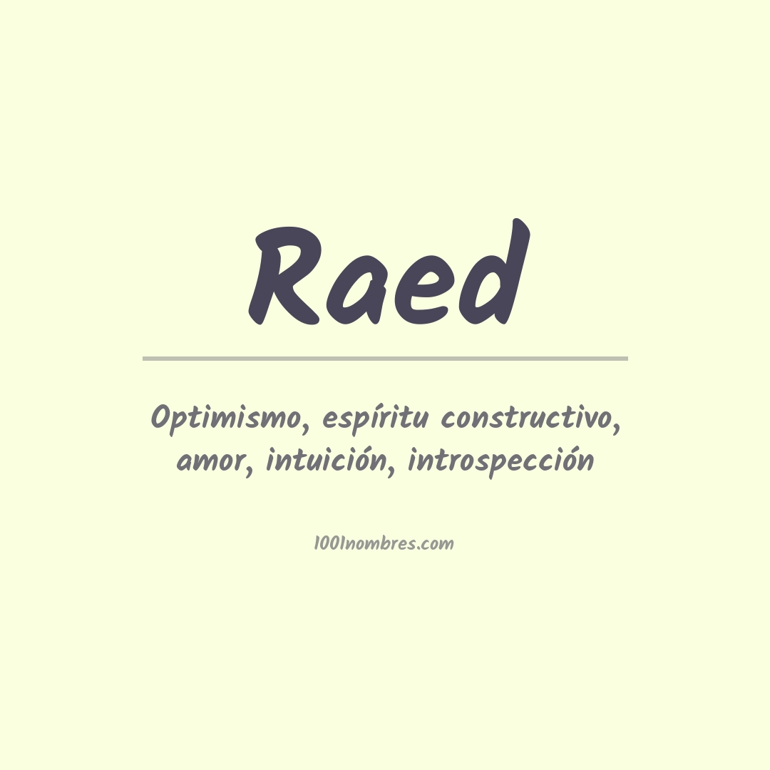Significado del nombre Raed