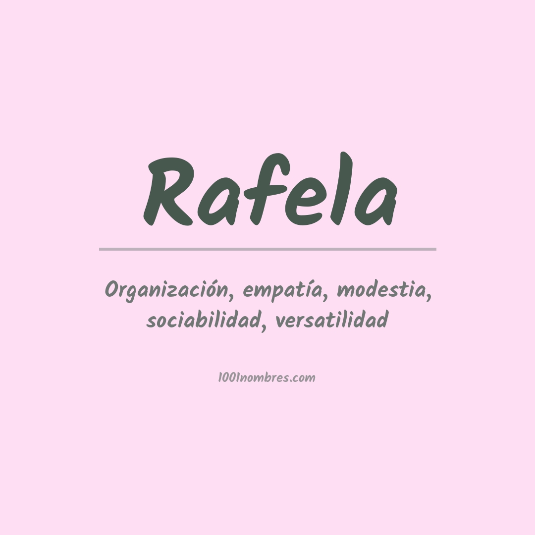 Significado del nombre Rafela