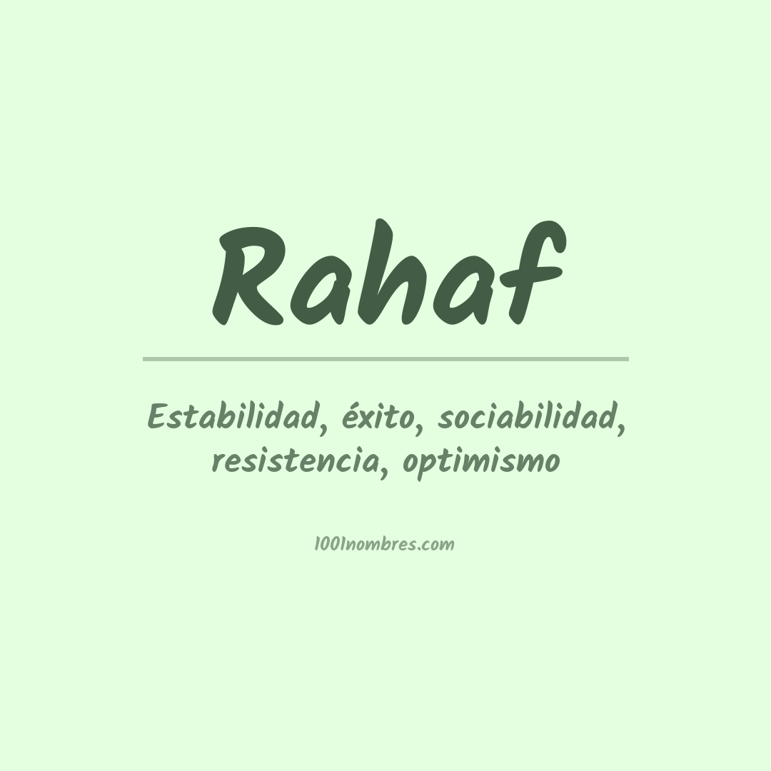 Significado del nombre Rahaf Significado del nombre Rahaf