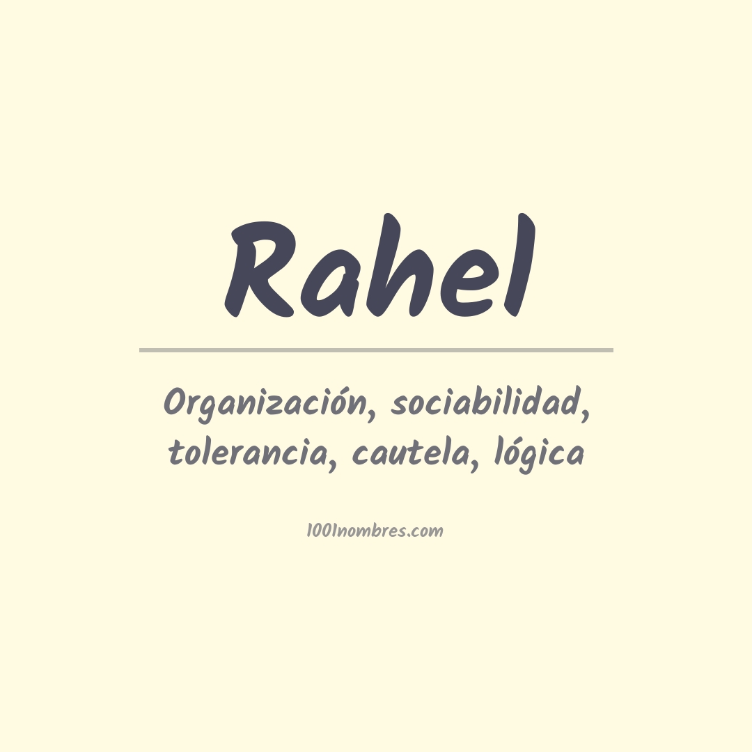 Significado del nombre Rahel