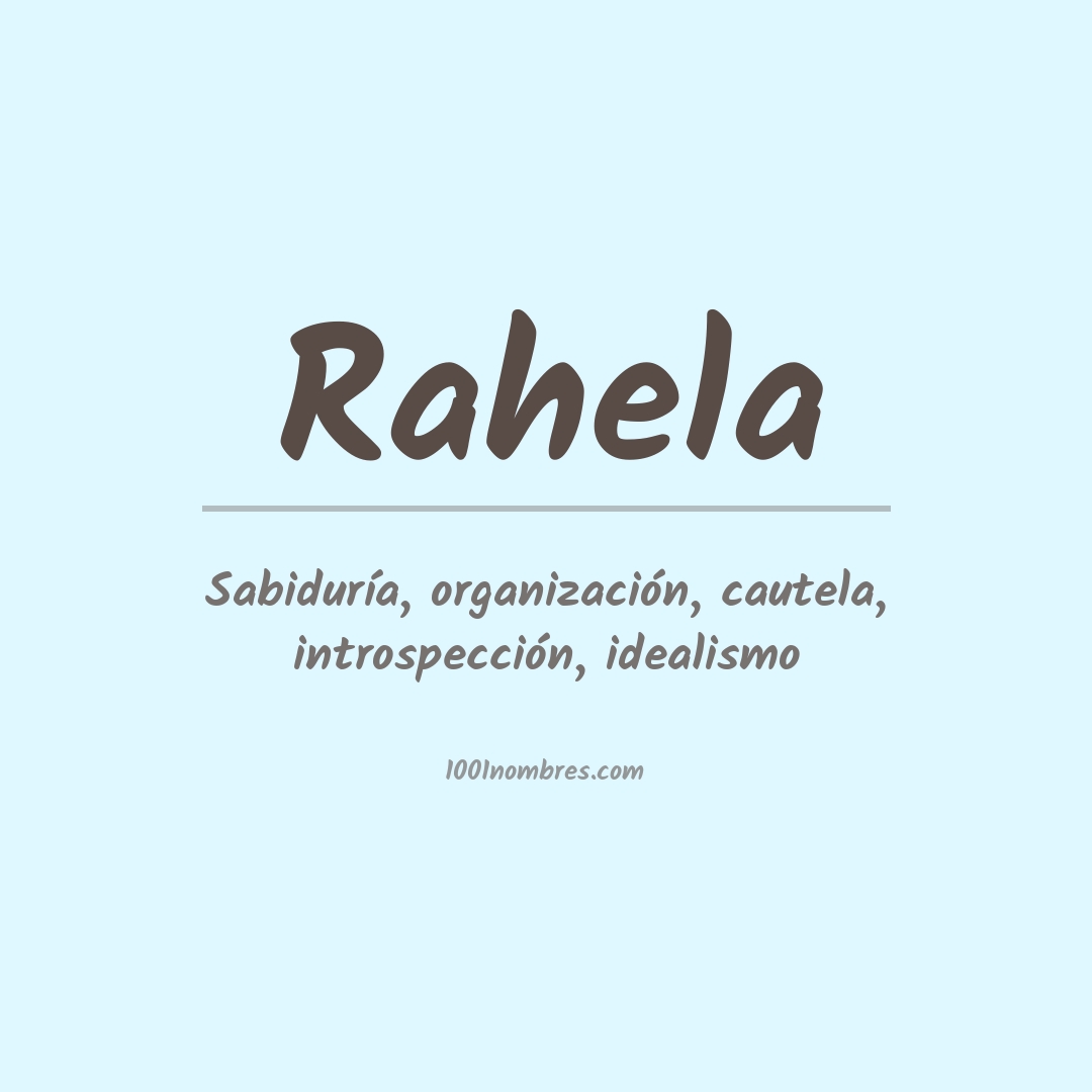 Significado del nombre Rahela