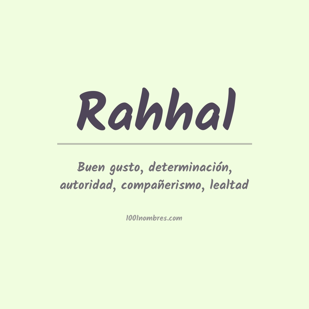 Significado del nombre Rahhal