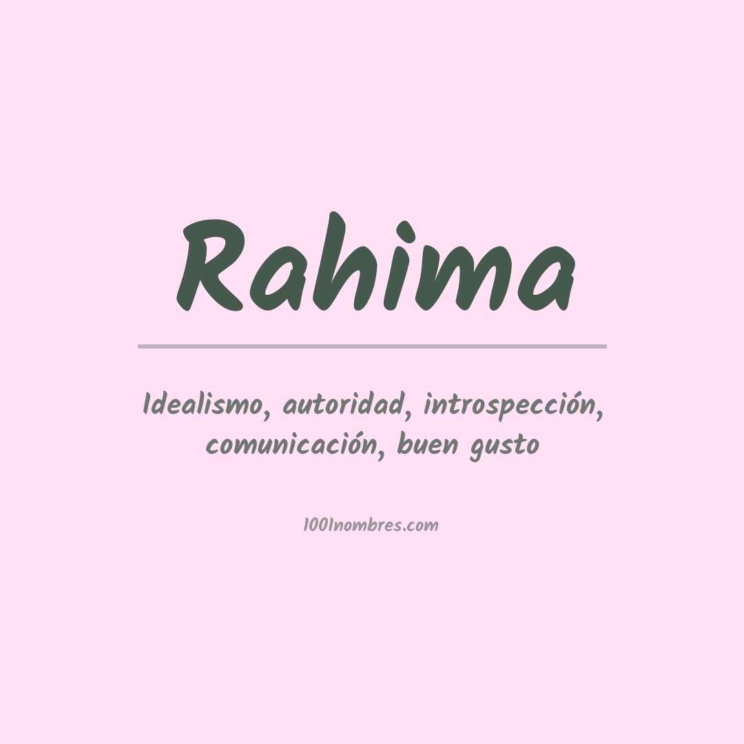 Significado del nombre Rahima