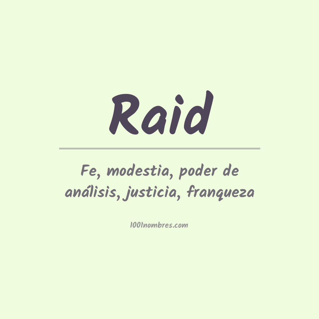 Significado del nombre Raid