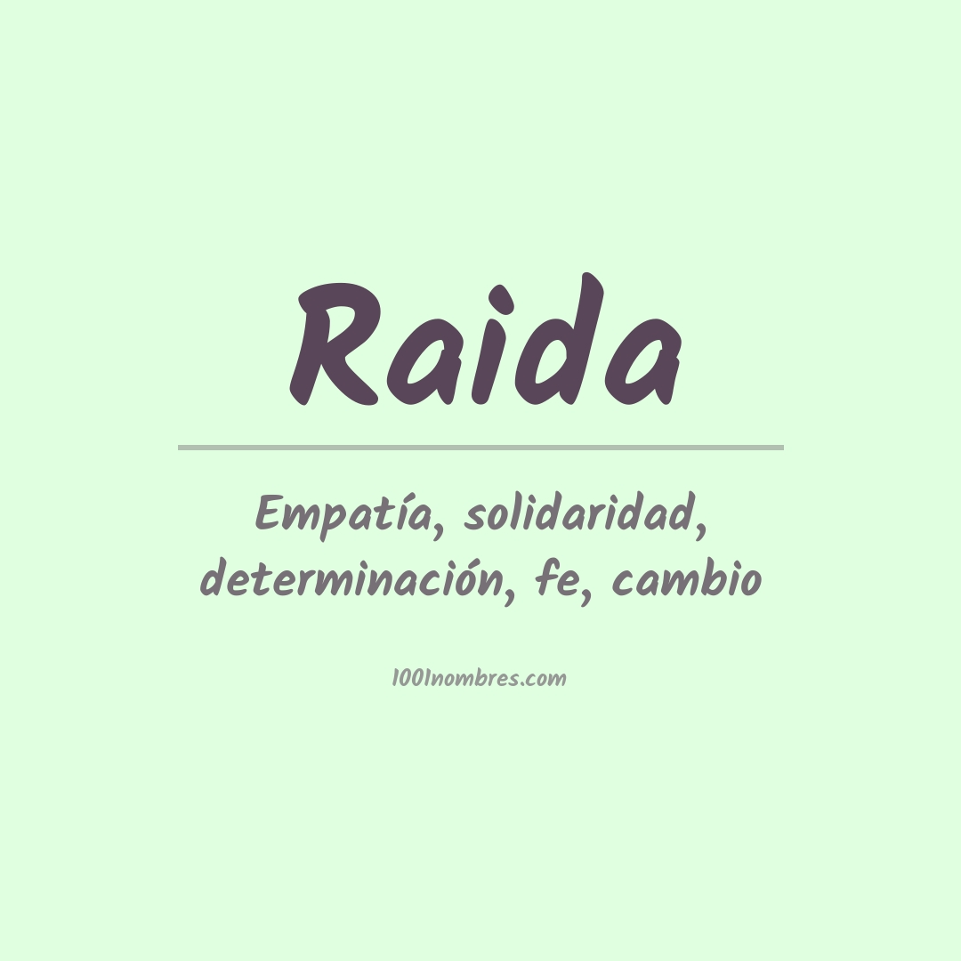 Significado del nombre Raida