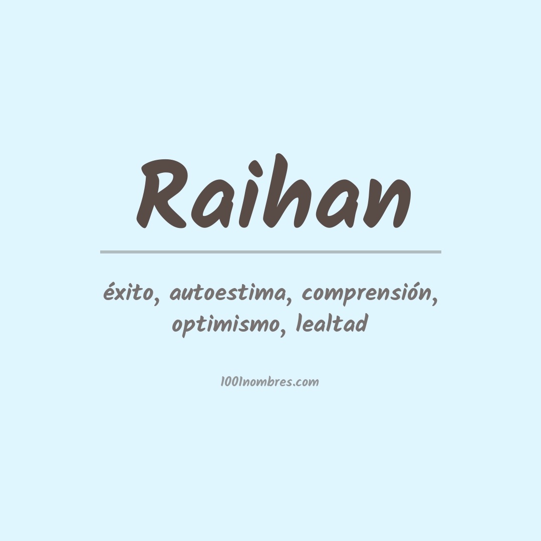 Significado del nombre Raihan