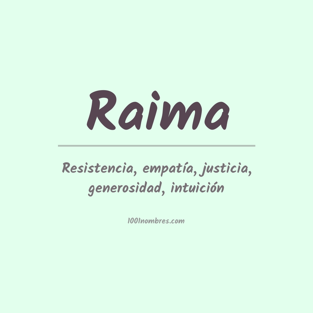 Significado del nombre Raima