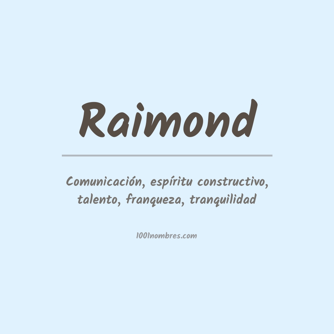 Significado del nombre Raimond