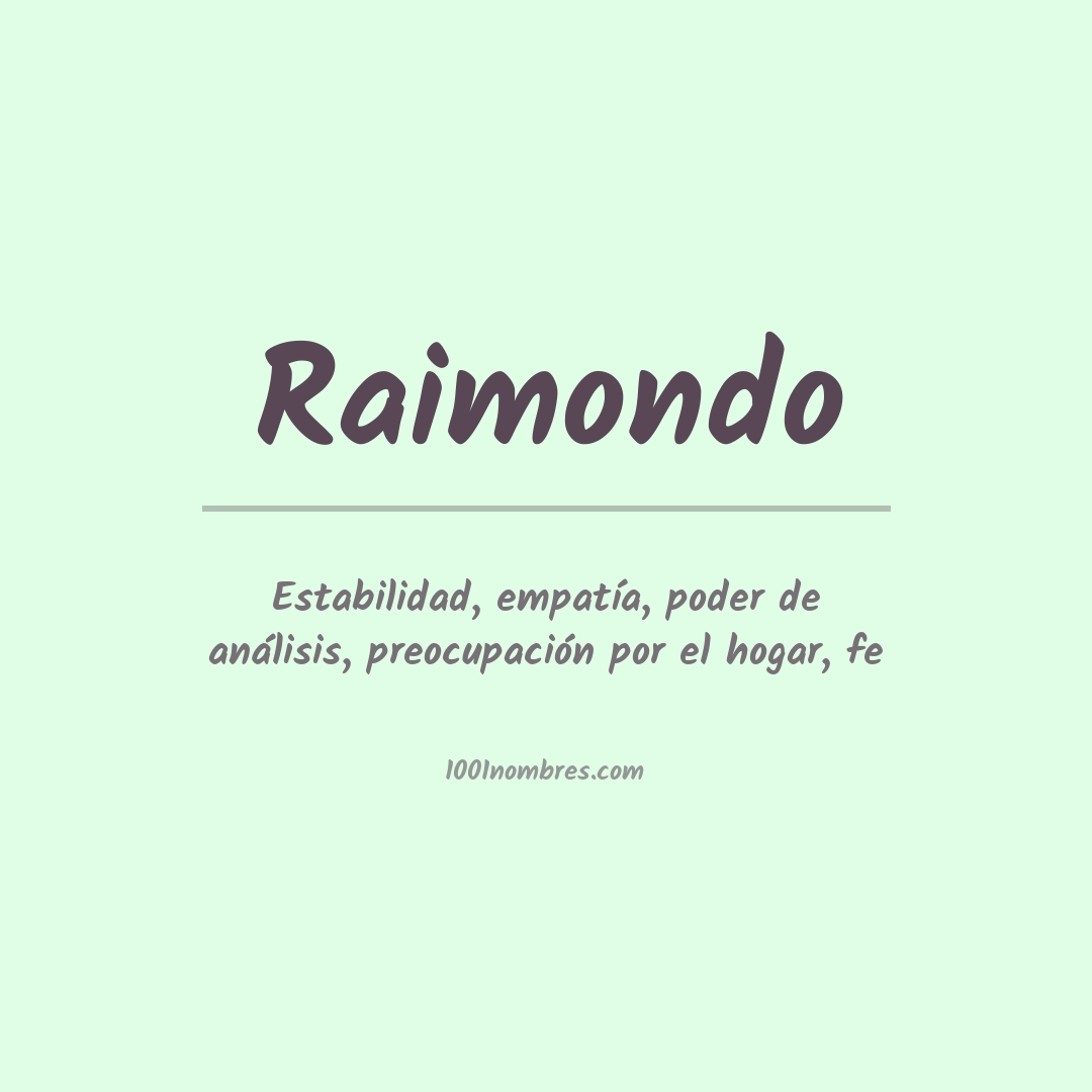Significado del nombre Raimondo