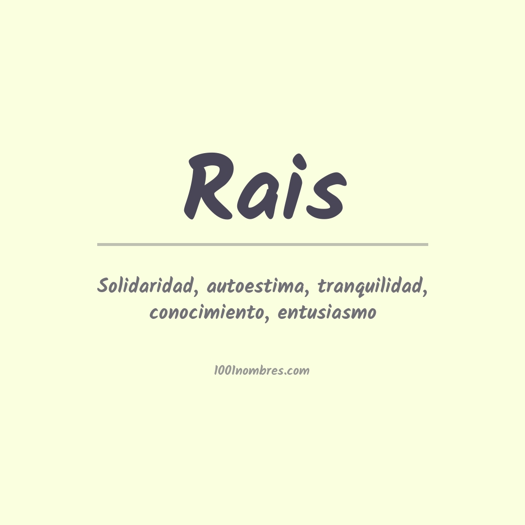 Significado del nombre Rais