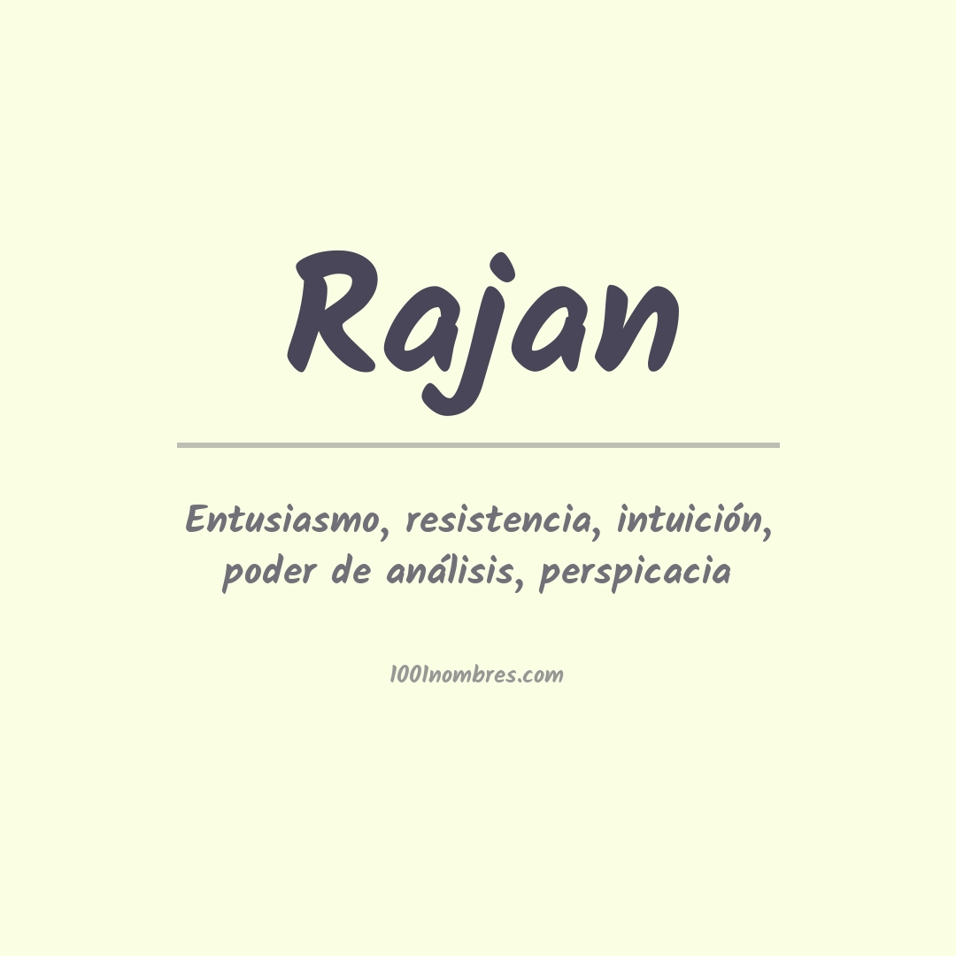 Significado del nombre Rajan