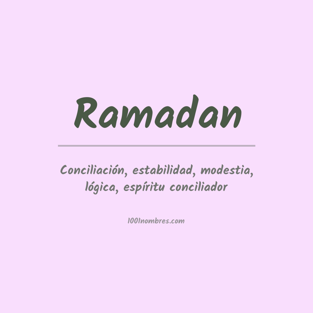 Significado del nombre Ramadan