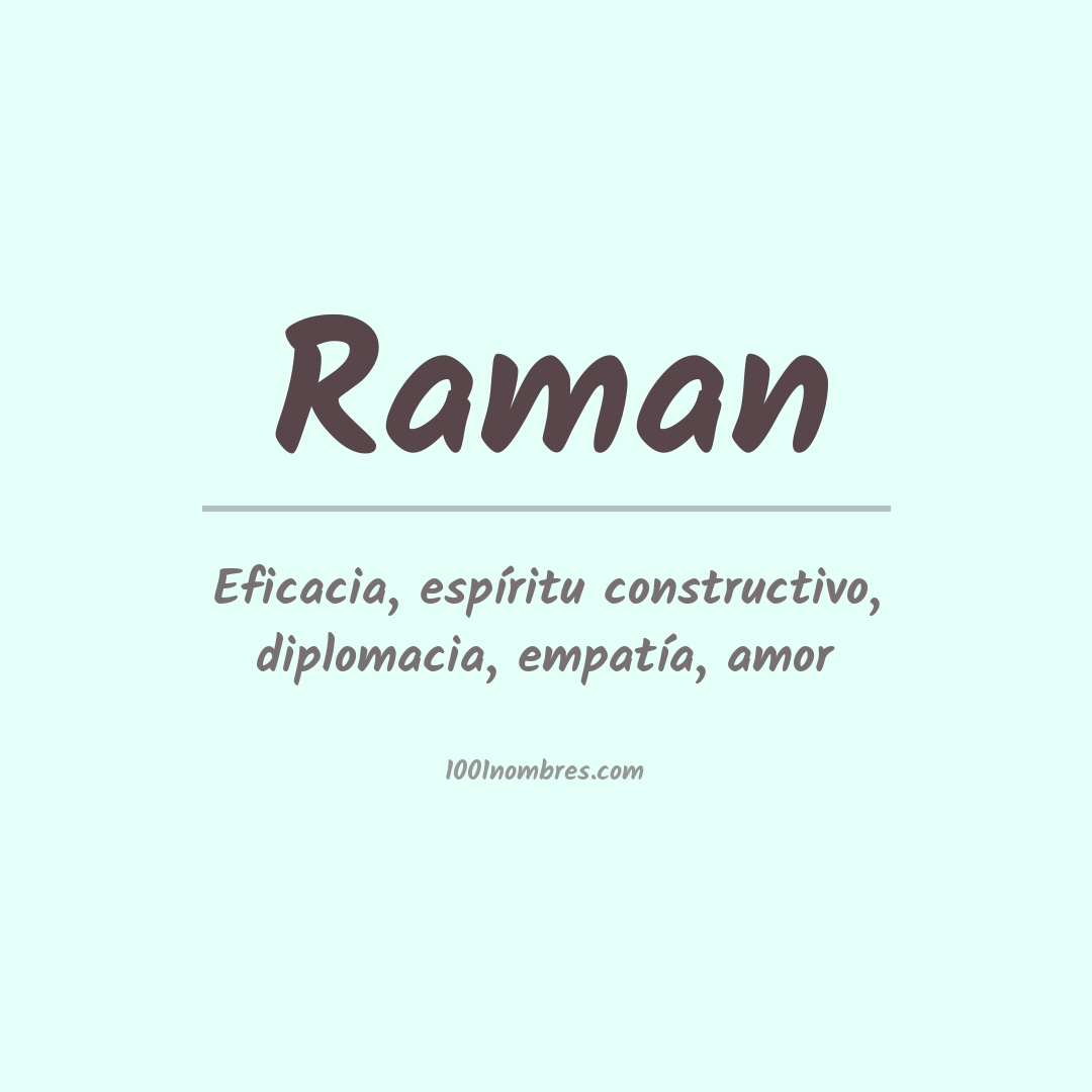 Significado del nombre Raman