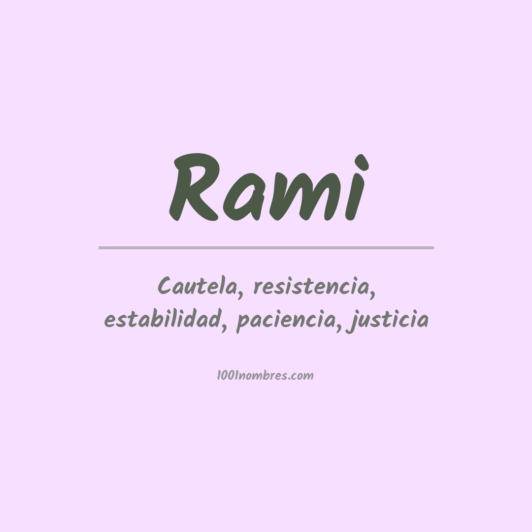 Significado del nombre Rami