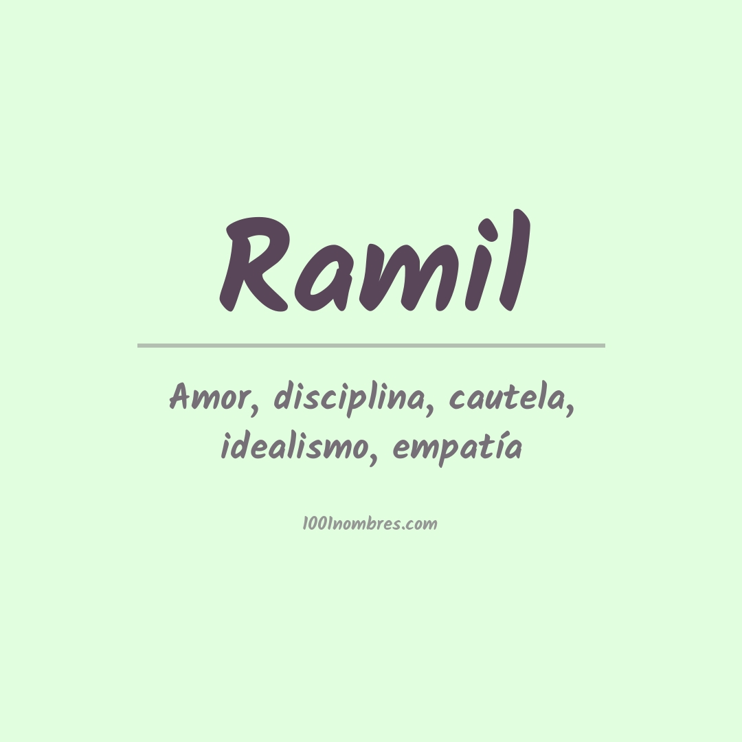 Significado del nombre Ramil Significado del nombre Ramil