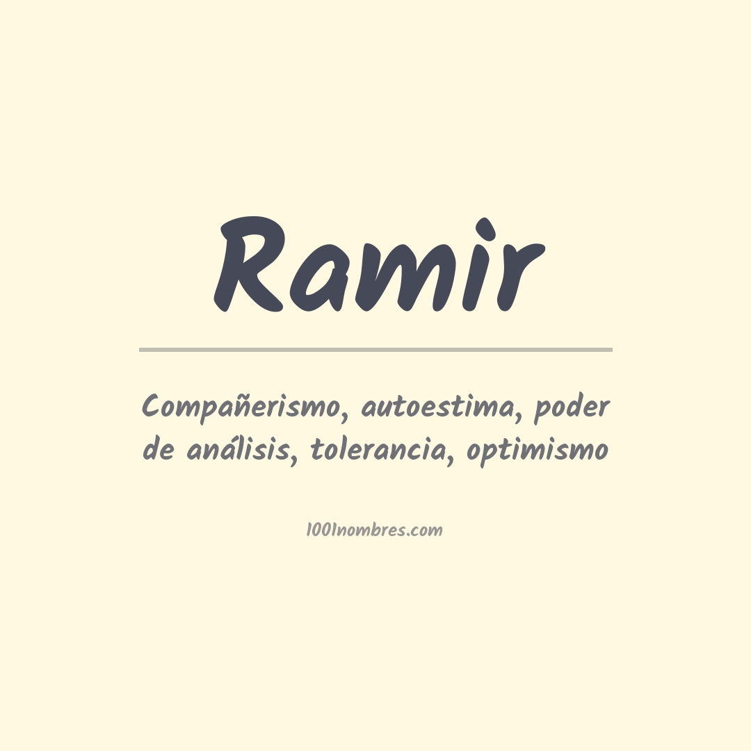 Significado del nombre Ramir