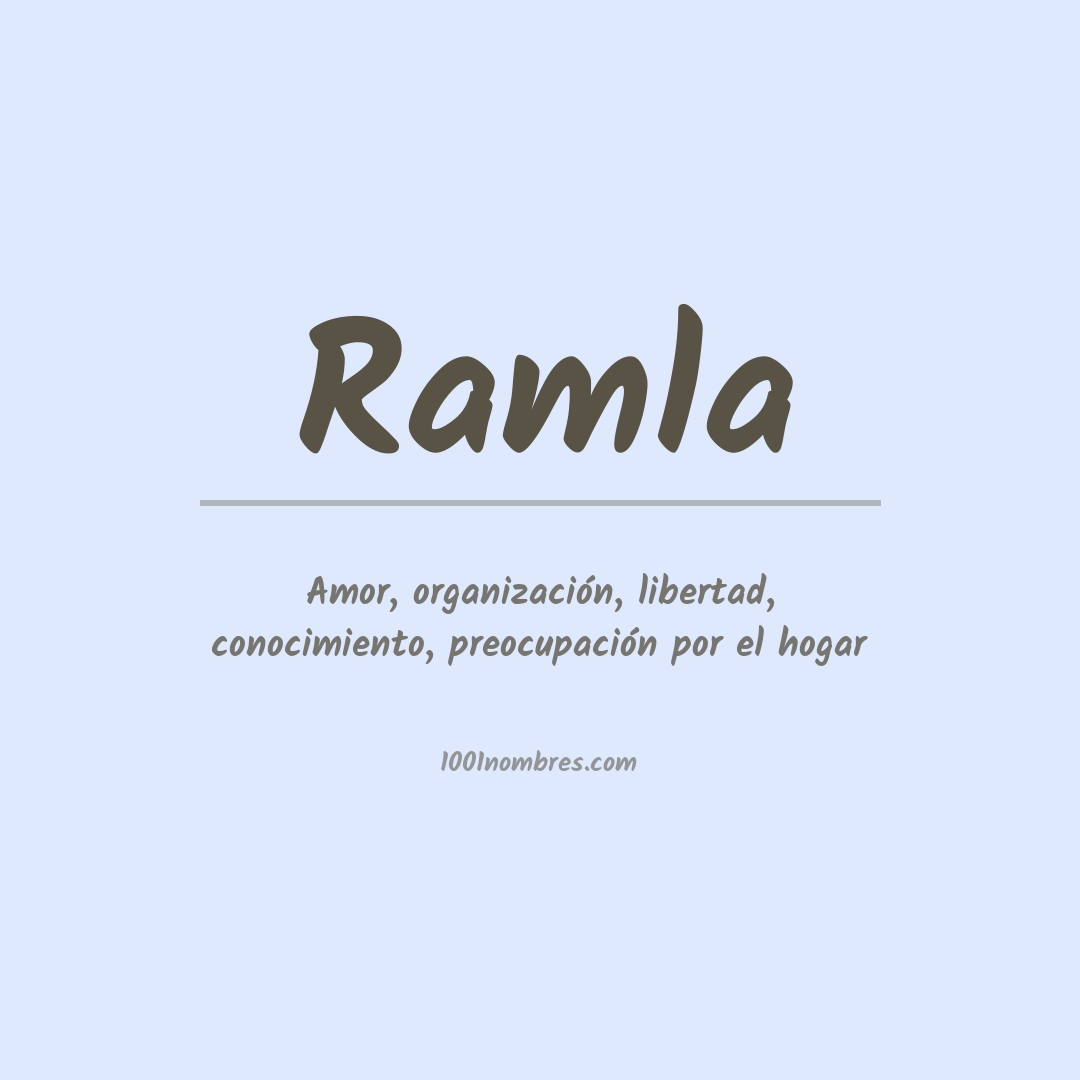 Significado del nombre Ramla