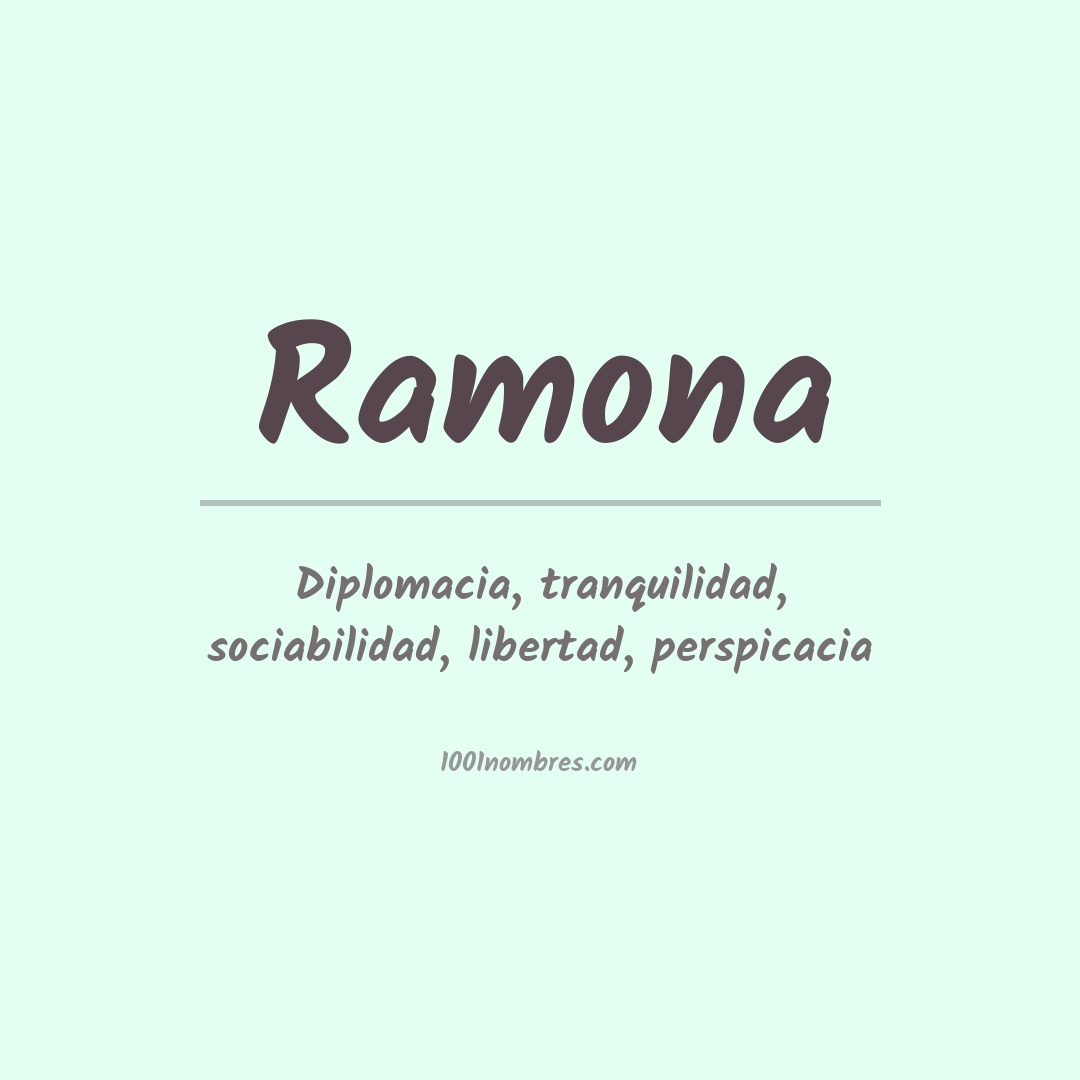 Significado del nombre Ramona