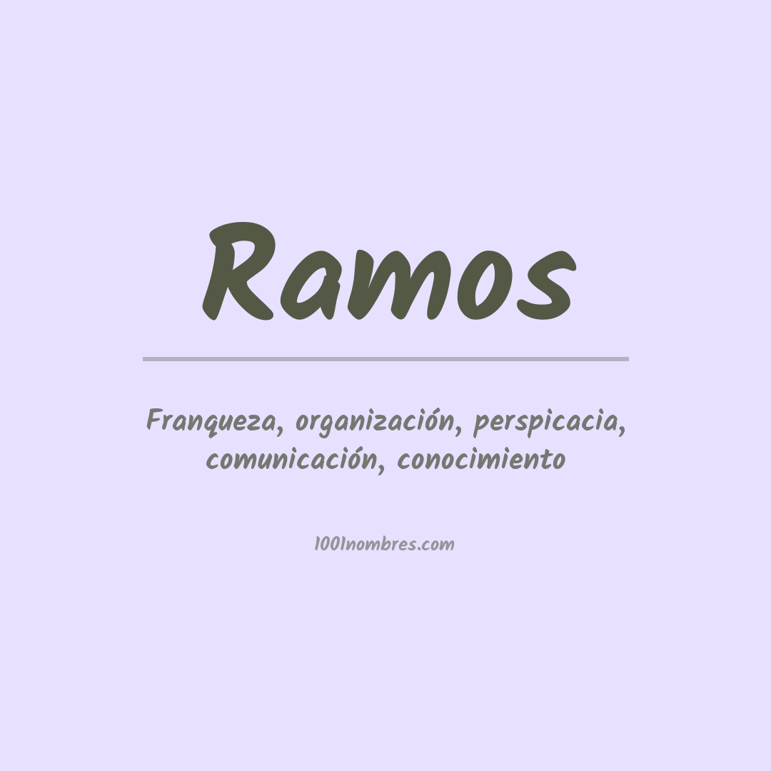 Significado del nombre Ramos