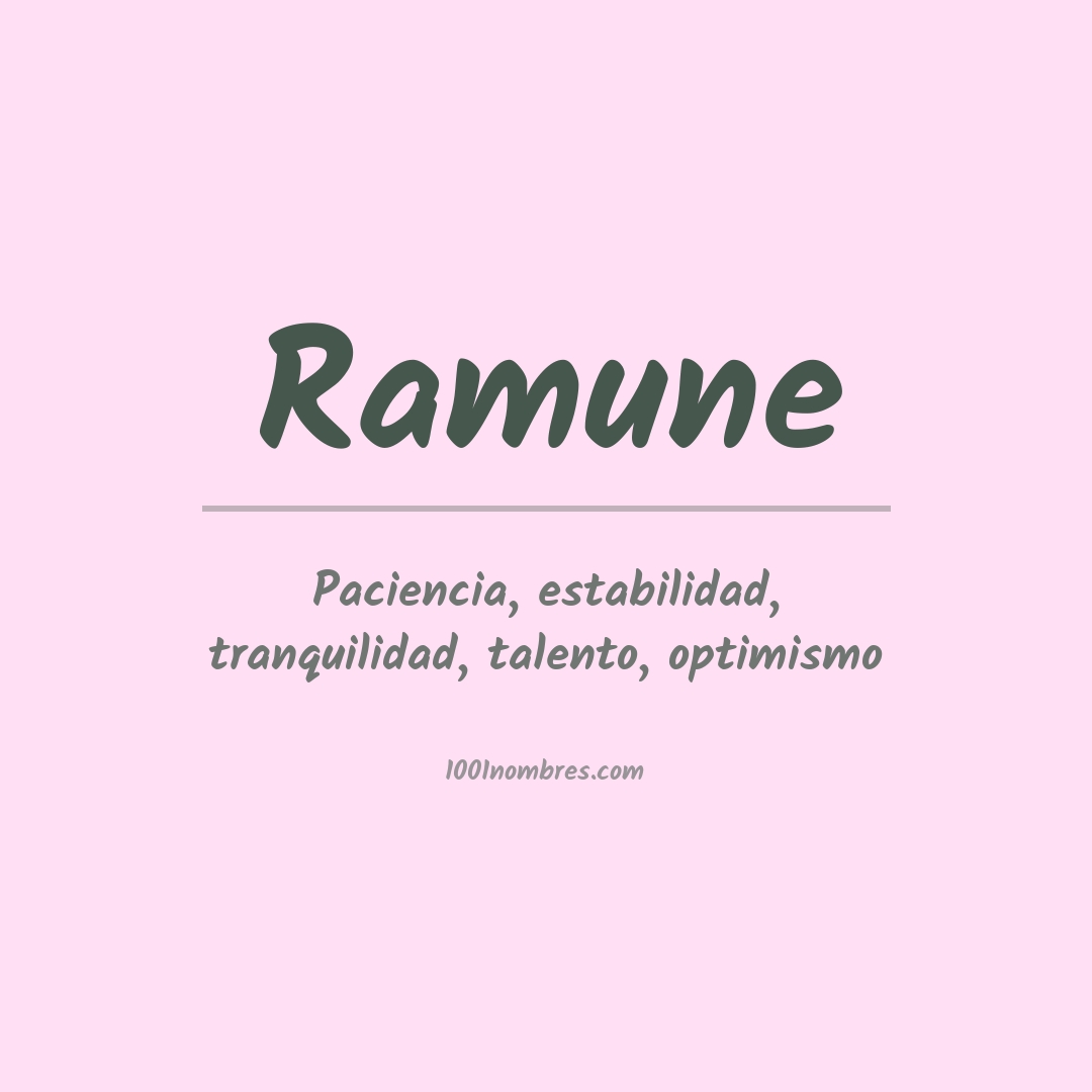 Significado del nombre Ramune Significado del nombre Ramune