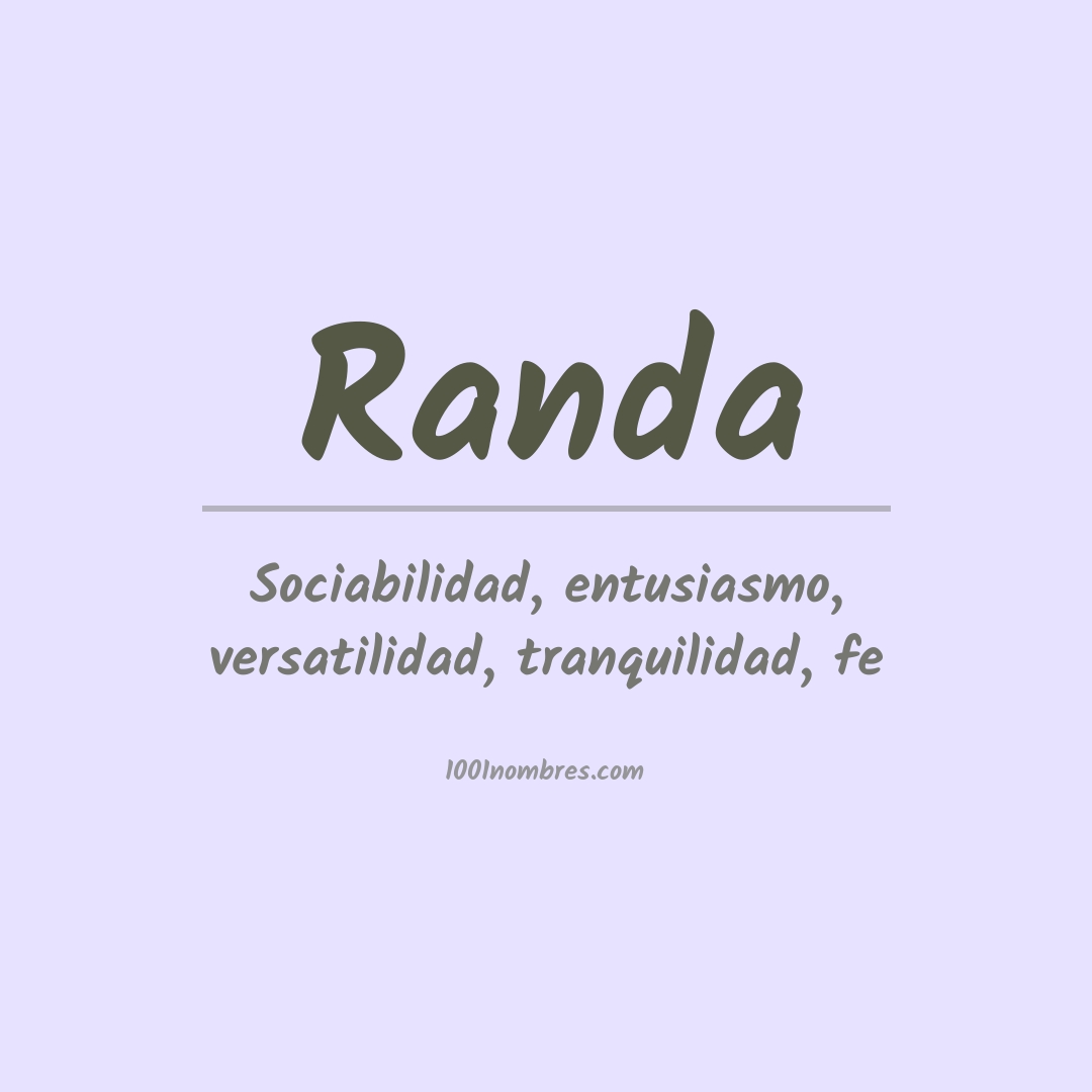 Significado del nombre Randa