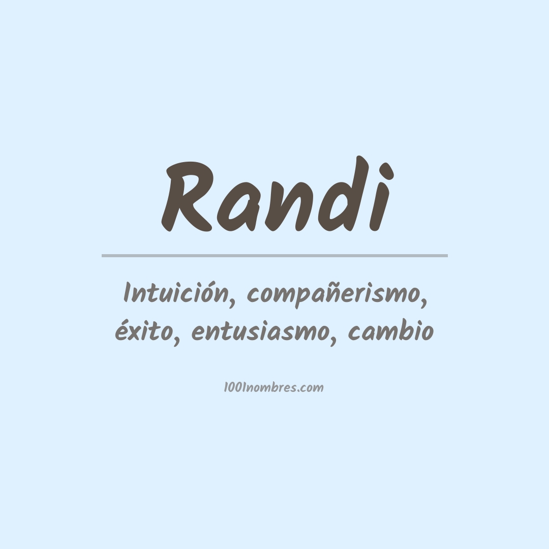 Significado del nombre Randi