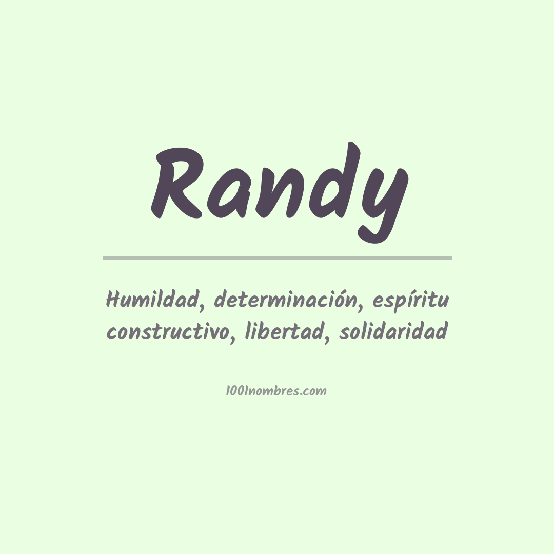 Significado del nombre Randy