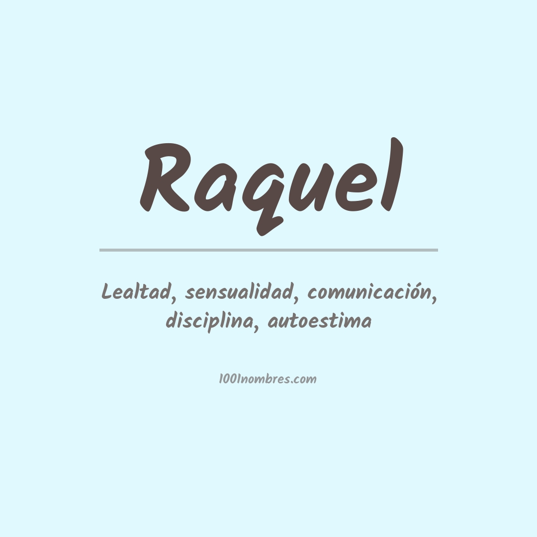 Significado do nome Raquel