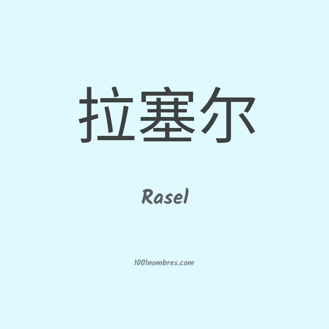 Rasel en chino Rasel en chino