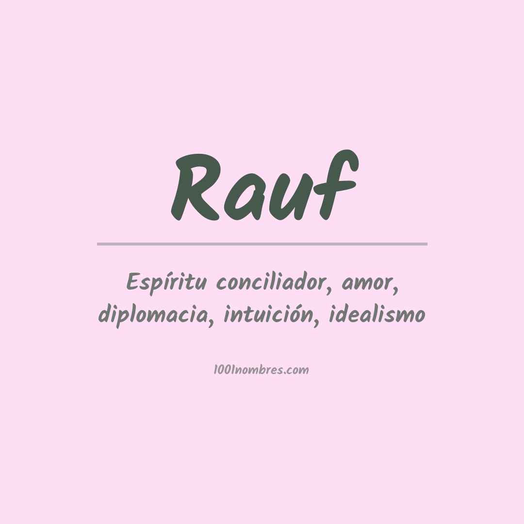 Significado del nombre Rauf