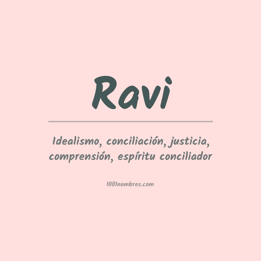 Significado del nombre Ravi