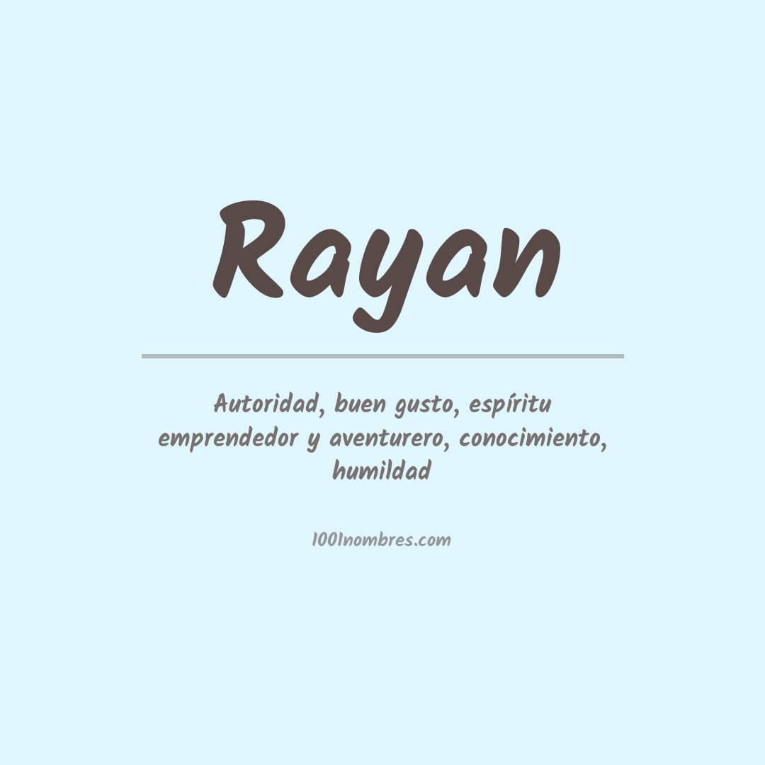 Significado del nombre Rayan