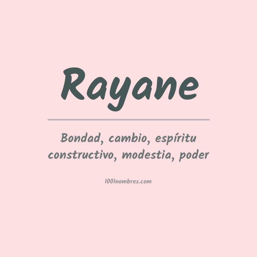 Significado del nombre Rayane