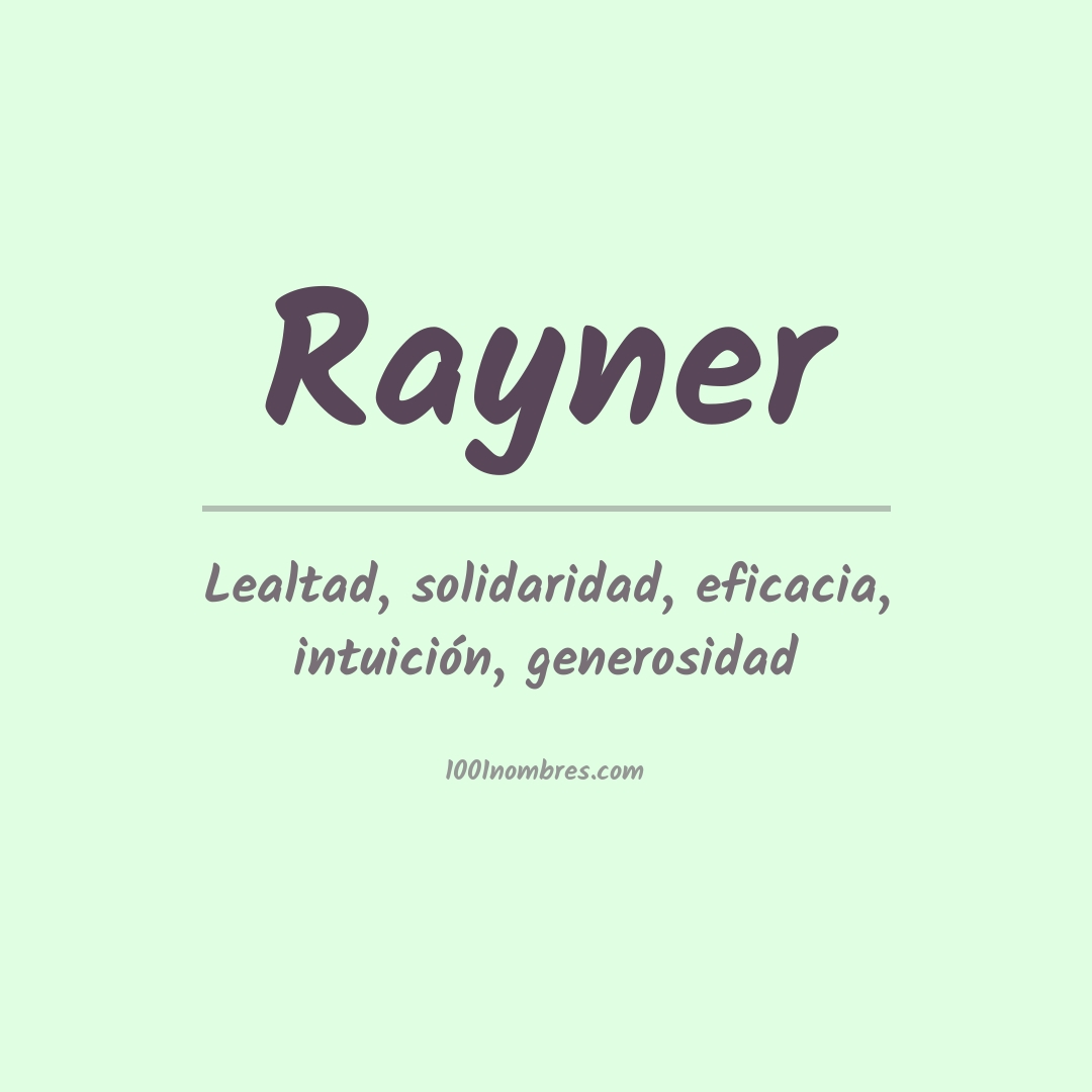 Significado del nombre Rayner