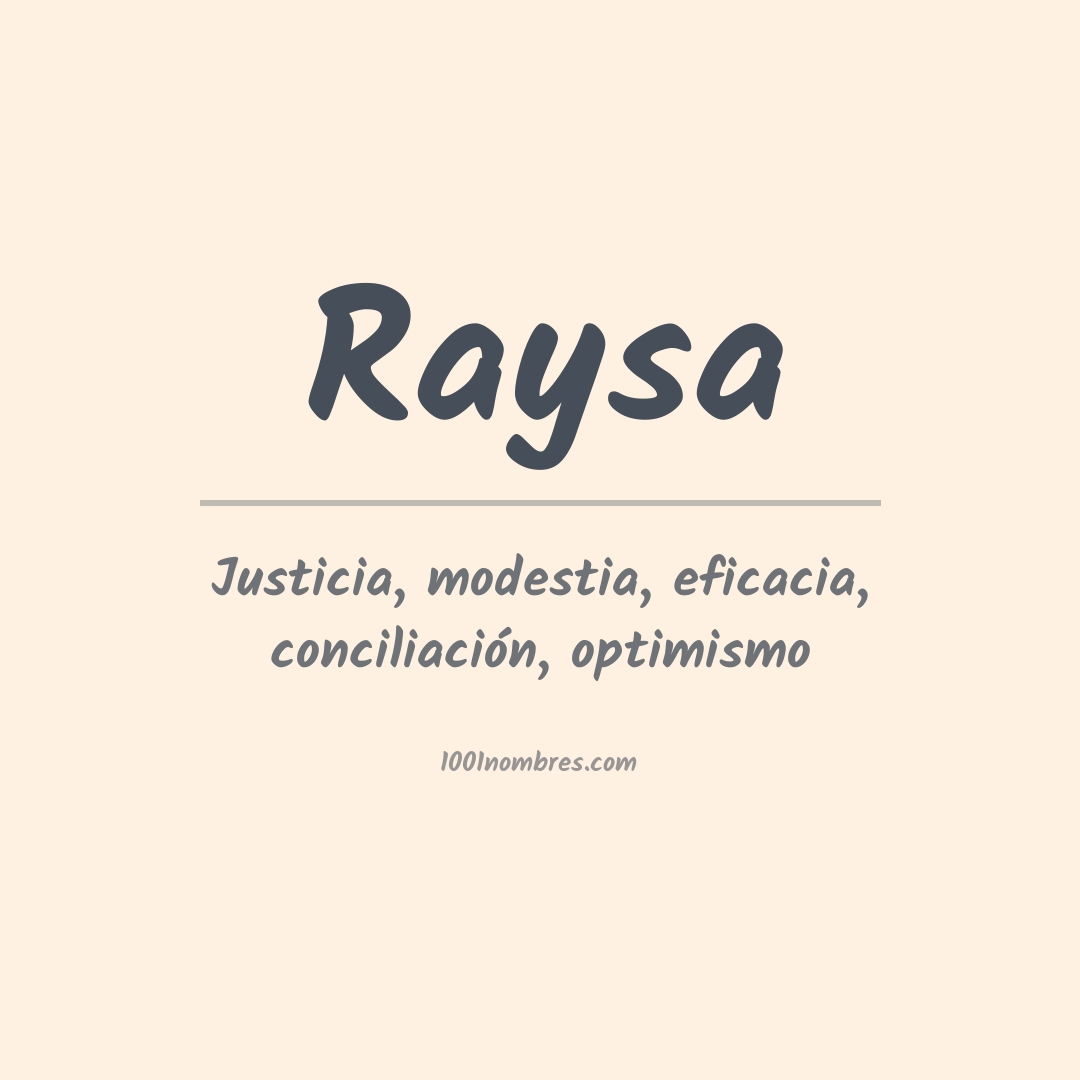 Significado del nombre Raysa