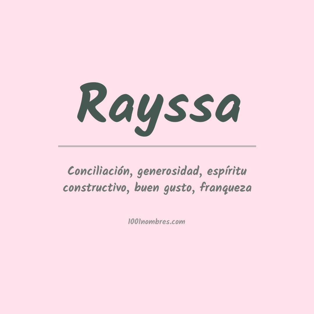 Significado del nombre Rayssa