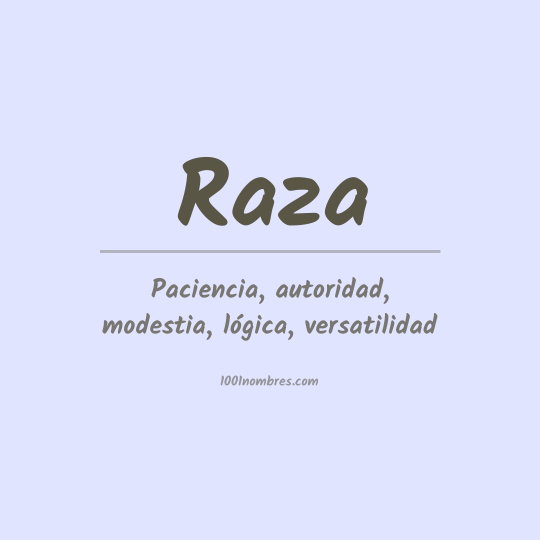 Significado del nombre Raza